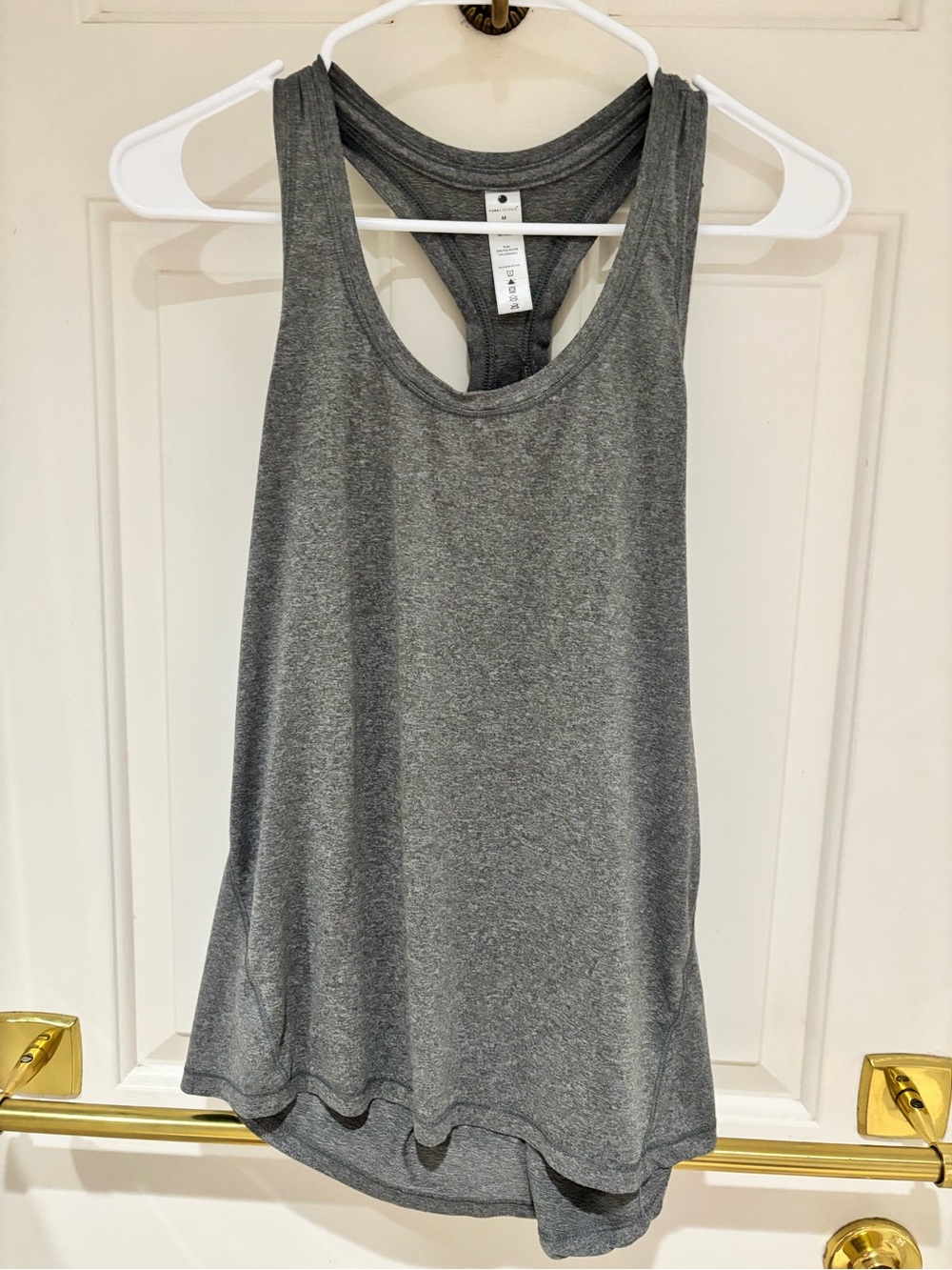 Yogalicious Athletic Gray Racerback Tank Top